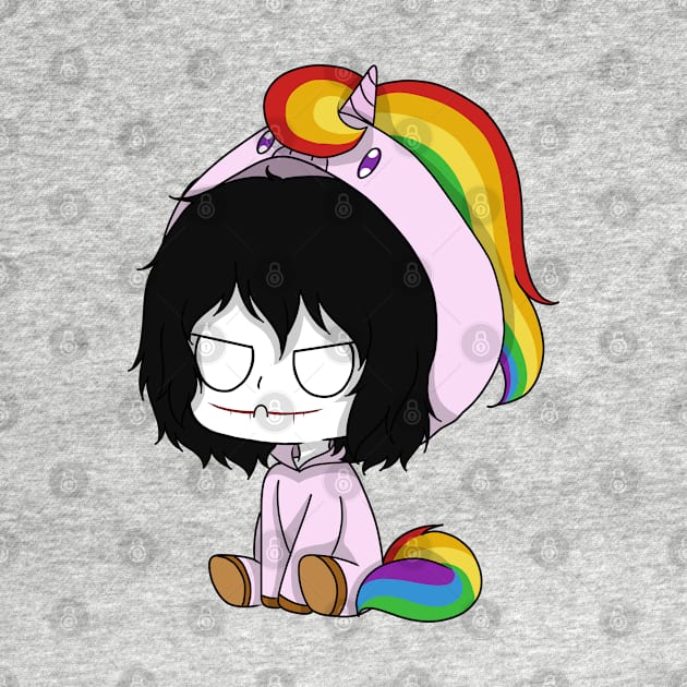 creepypasta unicorn (jeff the killer) by LillyTheChibi